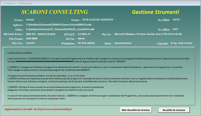 frmLicenza